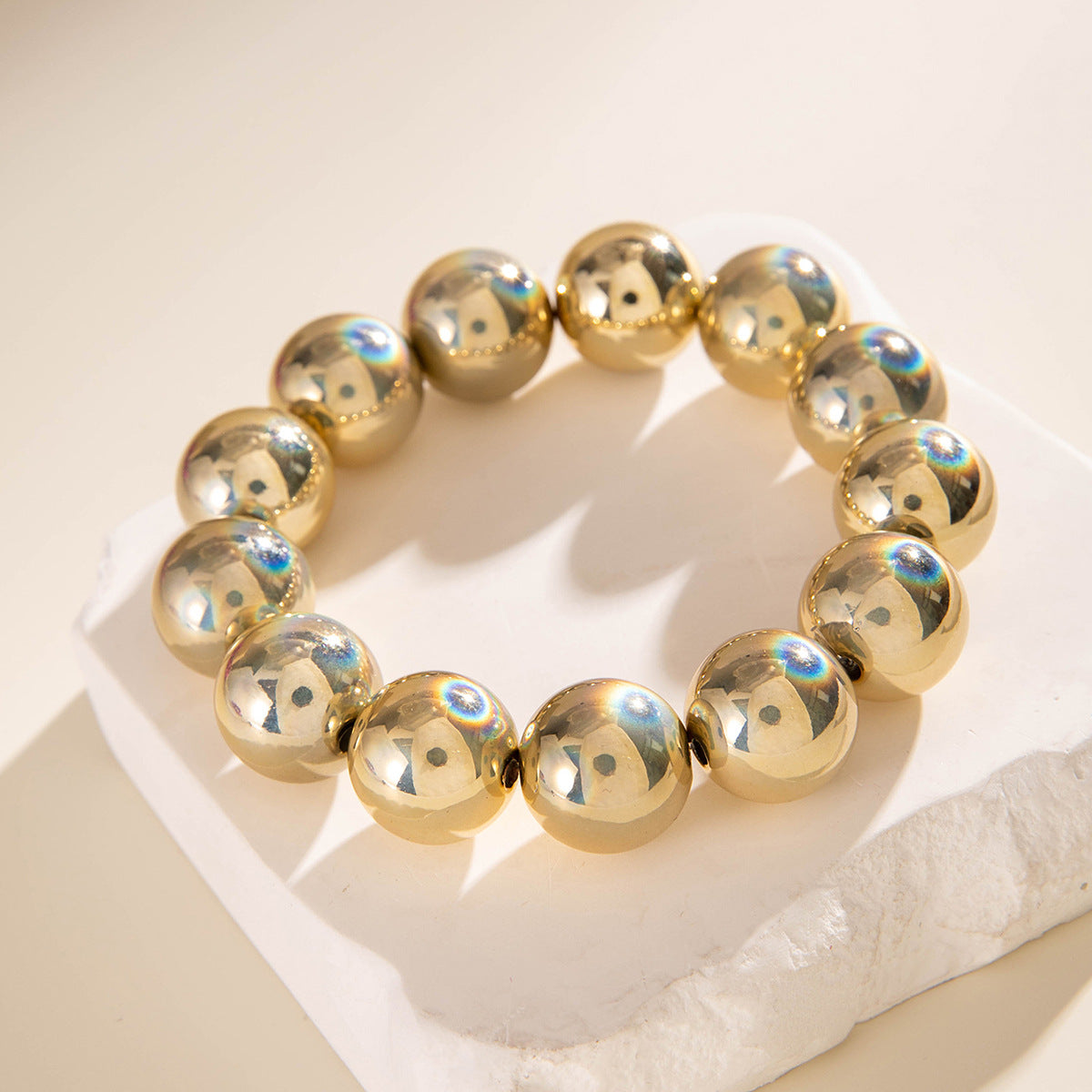 Wholesale Dopamine Colorful Gradient Beaded Bracelet